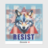 Resist Wolf Political  シール (シート)