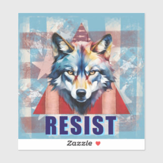 Resist Wolf Political  シール