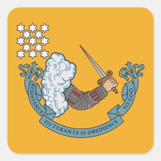 Resistance to Tyrants - Patriotic Stickers スクエアシール (正面)