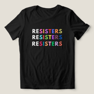 RESISTERSアンチ権威主義レインボーTシャツ トライブレンドＴシャツ