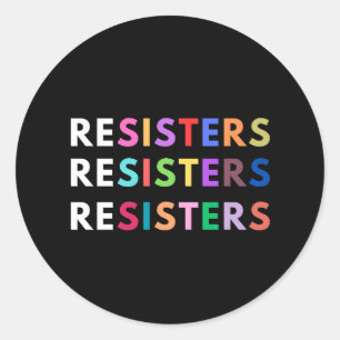 RESISTERSアンチ権威主義的な虹 ラウンドシール
