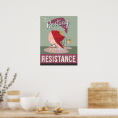 Resisting Is My Resistance -レトロスタイルプリント ポスター (キッチン)