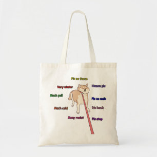 Resisting Shiba inu トートバッグ
