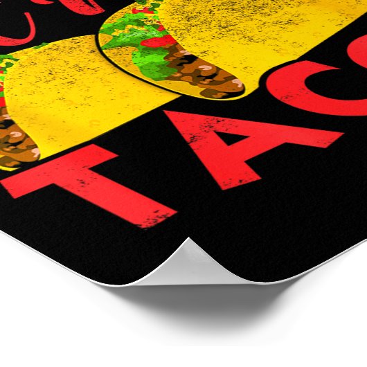 Resolution Eat More Tacos Funny New Year Holiday  ポスター (角)