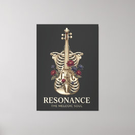 Resonance - Anatomical Violin Ribcage Soul Music キャンバスプリント
