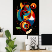 Resonant Axis – Minimal Geometric Constructivism ポスター (ホームオフィス)