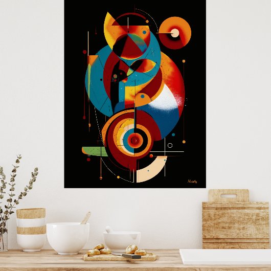 Resonant Axis – Minimal Geometric Constructivism ポスター (キッチン)