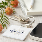 Resonate Abstract Line Art Acrylic Keychain キーホルダー (正面右)