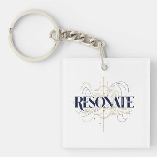Resonate Abstract Line Art Acrylic Keychain キーホルダー
