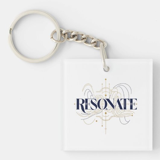 Resonate Abstract Line Art Acrylic Keychain キーホルダー (正面)