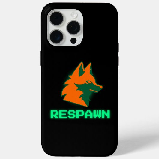 RESPAWN – ネオンゲーマーキツネロゴ Case-Mate iPhoneケース (裏面)
