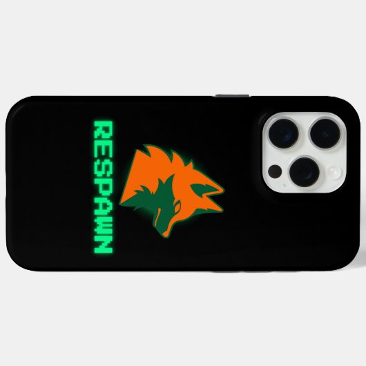 RESPAWN – ネオンゲーマーキツネロゴ Case-Mate iPhoneケース (裏面 (横))