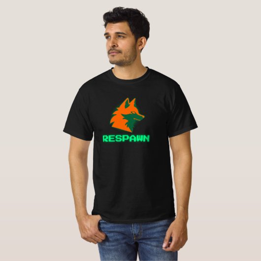 RESPAWN – ネオンゲーマーキツネロゴ Tシャツ (正面フル)