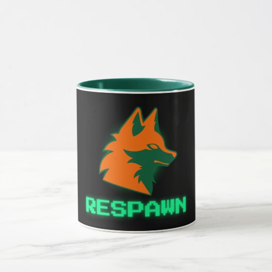 RESPAWN – ネオンゲームフォックスのロゴ マグカップ (中央)