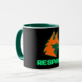 RESPAWN – ネオンゲームフォックスのロゴ マグカップ (正面左)