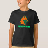 RESPAWN – ネオンゲームフォックスのロゴ Tシャツ (正面)