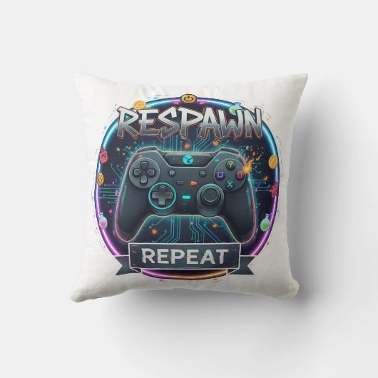Respawn and Repeat Gamer Controller クッション (裏面)