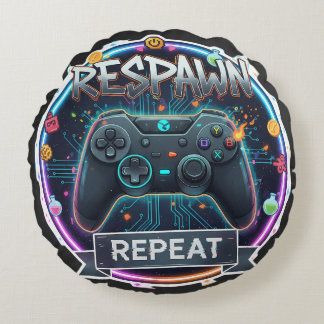 Respawn and Repeat Gamer Controller ラウンドクッション