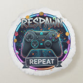 Respawn and Repeat Gamer Controller ラウンドクッション (裏面)