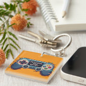 Respawn and Retry - Retro Gaming Glitch Art キーホルダー (正面右)