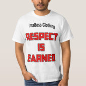 RespectはTシャツの価値を獲得 Tシャツ (正面)