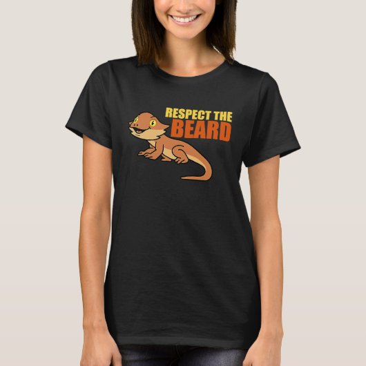 Respect Beard Reptiles Bearded Dragon  Owner Graph Tシャツ (正面)