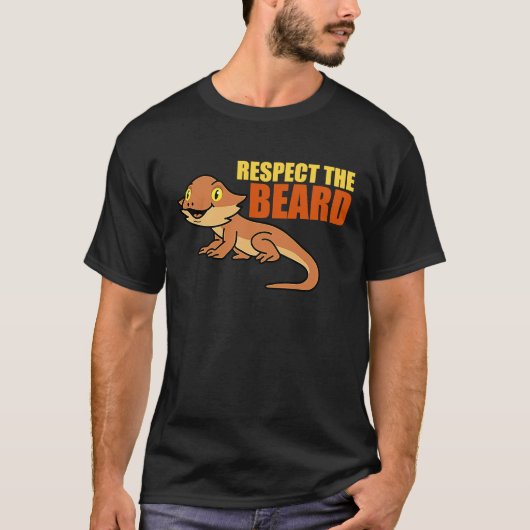 Respect Beard Reptiles Bearded Dragon Owner Graph Tシャツ (正面)