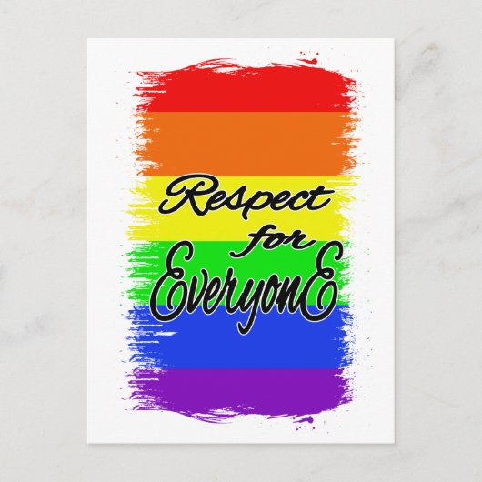 Respect for Everyone | LGBTQ+ Pride Postkarte ポストカード (正面)