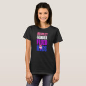 Respect Genderfluid Kids Cute Lgbtq Ally Non-binar Tシャツ (正面フル)