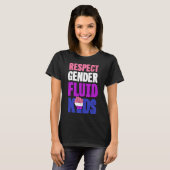 Respect Genderfluid Kids Cute LGBTQ Ally Non-binar Tシャツ (正面フル)