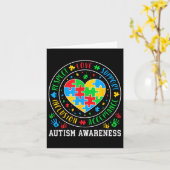 Respect Love Support Accept Inclusion Autism A カード (黄色い花)