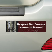 RESPECT OUR FOREST Earth Day Giftシリーズ バンパーステッカー (車上)