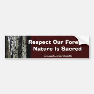 RESPECT OUR FOREST Earth Day Giftシリーズ バンパーステッカー