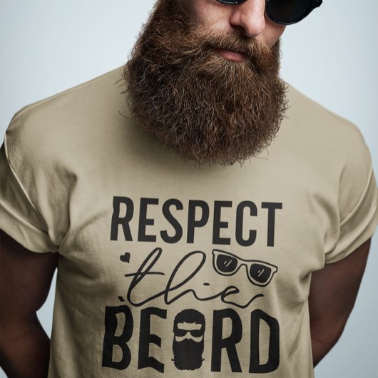 Respect The Beard Funny Design トライブレンドＴシャツ