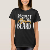 RESPECT THE BEARD  Reptile Lover & Keeper Tシャツ (正面)