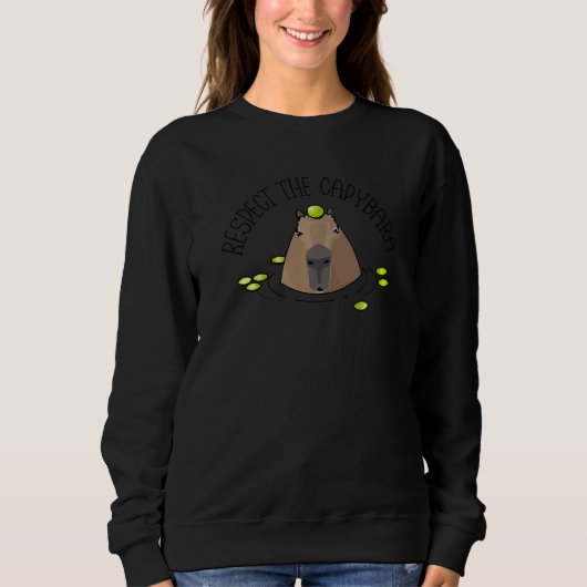 Respect The Capybara Animal  Capybara スウェットシャツ (正面)