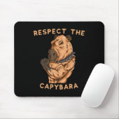 Respect The Capybara - Funny Fitness Bodybuilder R マウスパッド (マウス)