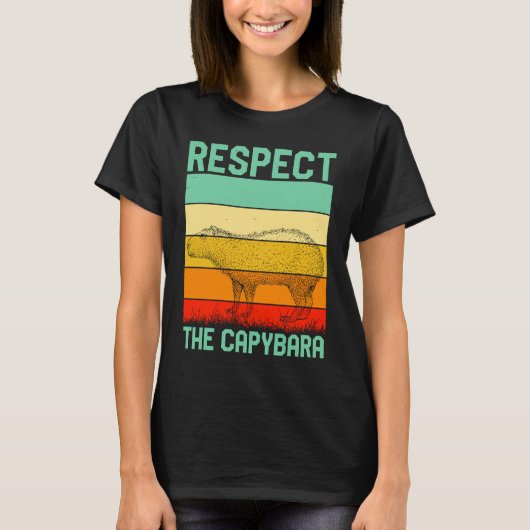 Respect The Capybara Whisperer Wildlife  Animal Ro Tシャツ (正面)