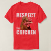 Respect The Chicken Urban Farmer Backyard Chicken Tシャツ (デザイン正面)