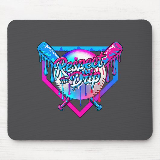 Respect The Drip Baseball Ice Cream For Kids Boys マウスパッド (正面)