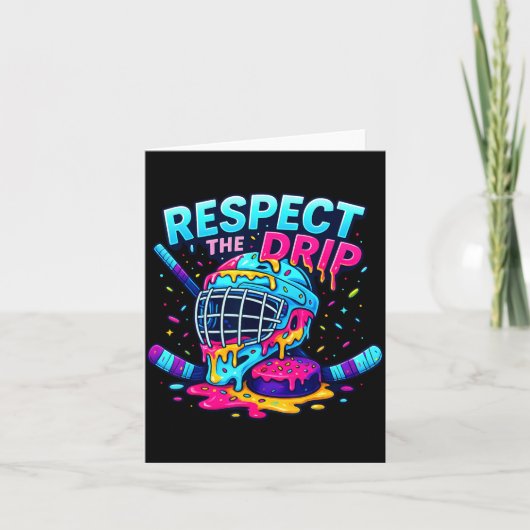 Respect The Drip Ice Hockey Stick &amp; Puck Dripn カード (正面)