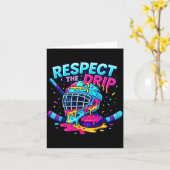 Respect The Drip Ice Hockey Stick &amp; Puck Dripn カード (黄色い花)