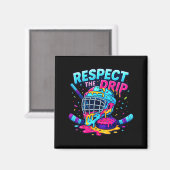 Respect The Drip Ice Hockey Stick &amp; Puck Dripn マグネット (正面/裏面)