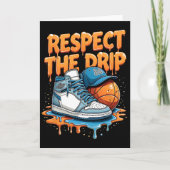 Respect The Drip Sneaker Swag Sketll Street Style  カード (正面)