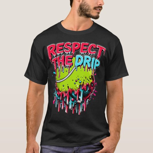 Respect The Drip Tennis Ice Cream Drip With Tシャツ (正面)