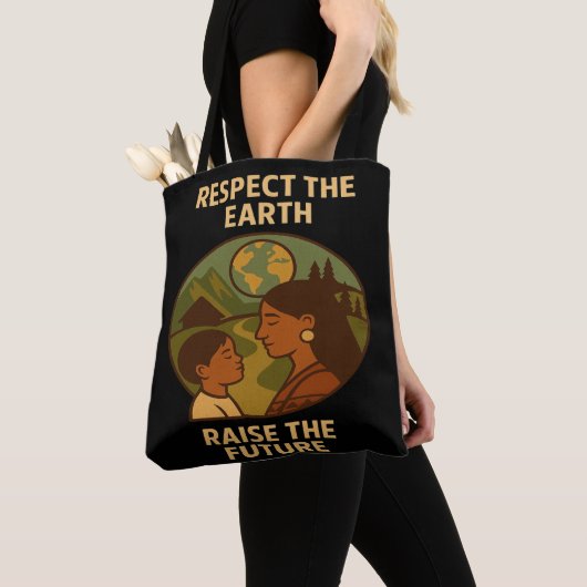 Respect the Earth, Raise the Future トートバッグ (クローズアップ)