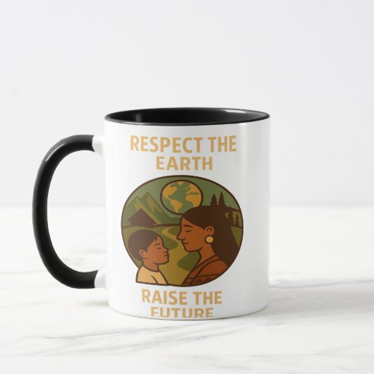 Respect the Earth, Raise the Future マグカップ (左)