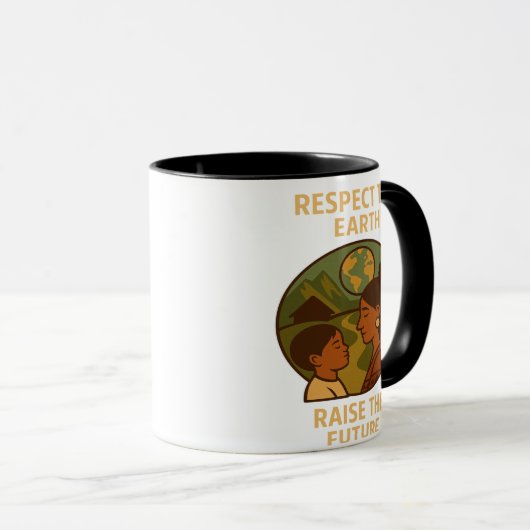 Respect the Earth, Raise the Future マグカップ (正面右)