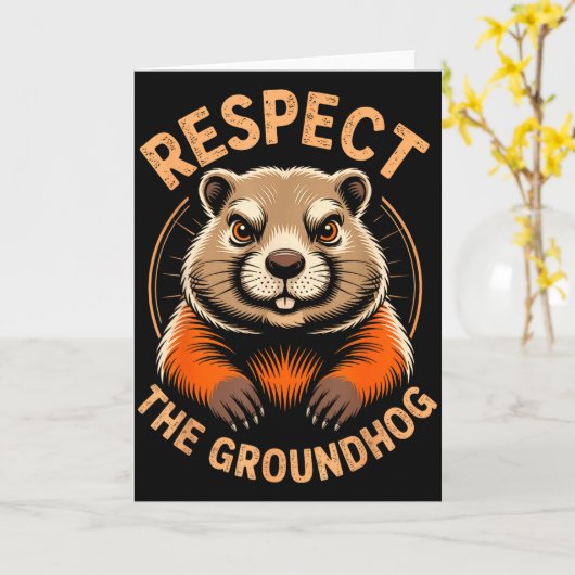 Respect The Groundhog  カード (黄色い花)