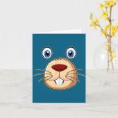 Respect The Groundhog Day Funny Groundhog Face カード (黄色い花)